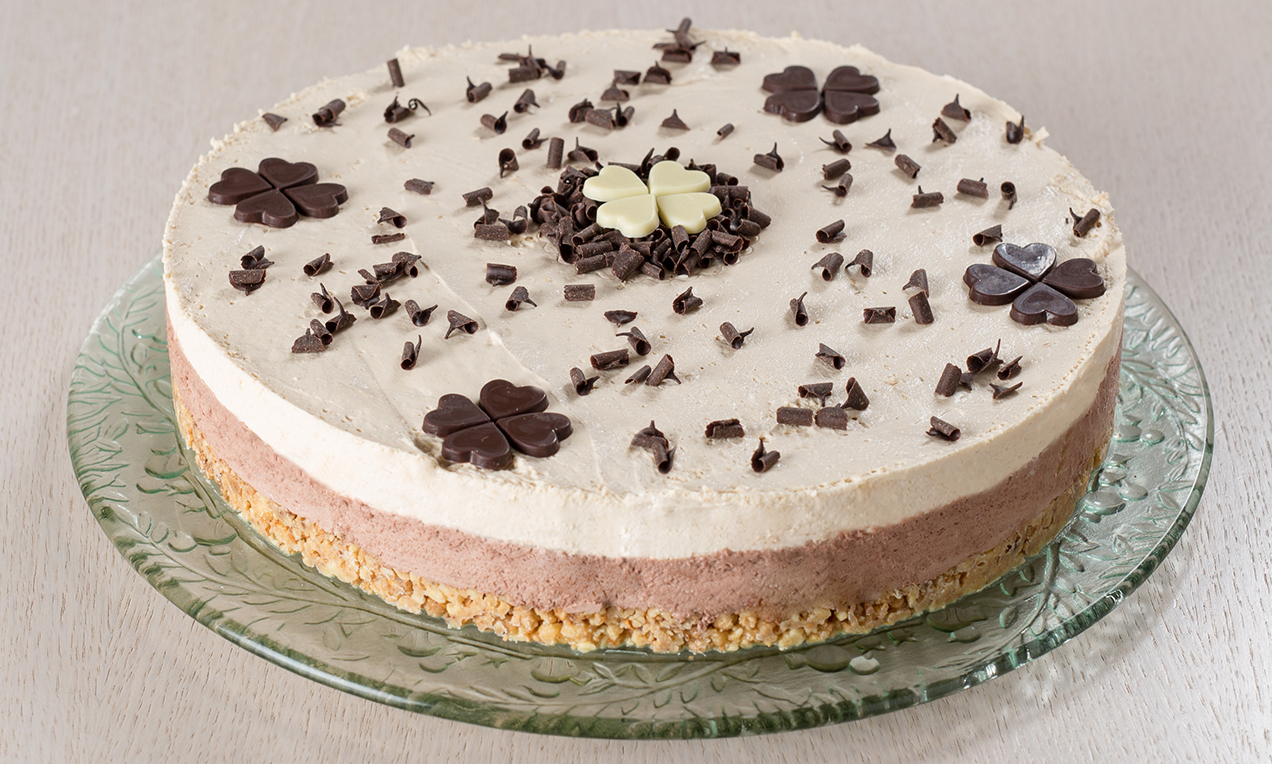 Torta bavarese al cioccolato e caffè