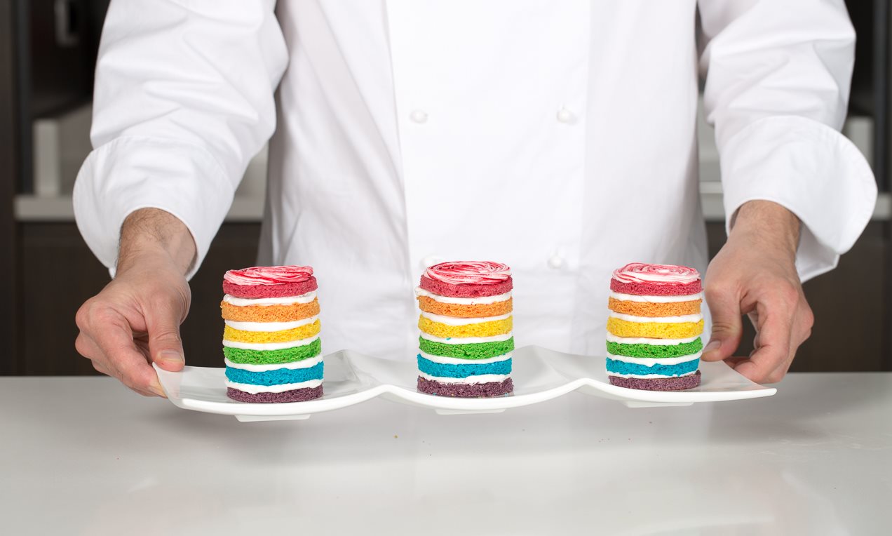 Ricetta Mini Rainbow cake